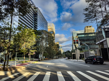 Área do Itaim Bibi, bairro de alto padrão com boom imobiliário em São Paulo Área do Itaim Bibi, bairro de alto padrão com boom imobiliário em São Paulo
