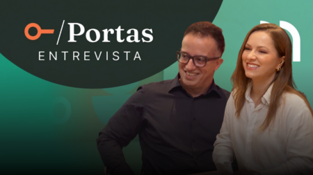 Johny Fabra e Taiane Daros, fundadores da F1 Cia. Imobiliária, falando sobre cultura colaborativa no Portas Entrevista. Johny Fabra e Taiane Daros, fundadores da F1 Cia. Imobiliária, falando sobre cultura colaborativa no Portas Entrevista.