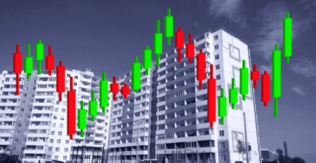 3d Market graph on residential building background. Real estate. Rising prices for purchase, sale and rental of house. Housing. Investment trusts REIT. Construction industry. Stick index. stock market 3d Market graph on residential building background. Real estate. Rising prices for purchase, sale and rental of house. Housing. Investment trusts REIT. Construction industry. Stick index. stock market