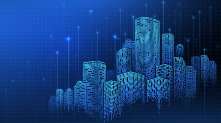 Prédios estilizados com pixels Prédios estilizados com pixels