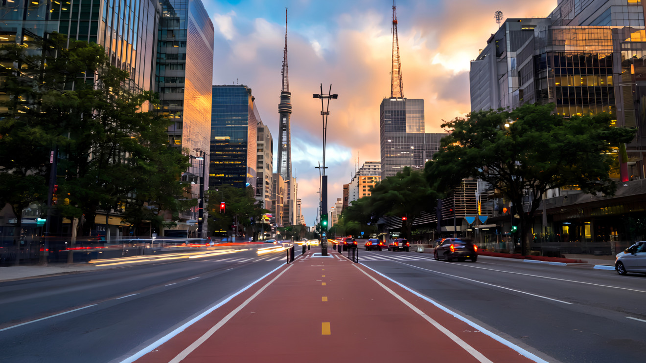 avenida Paulista ao entardecer, São Paulo