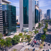 vista aérea da Faria Lima, eixo corporativo de São Paulo vista aérea da Faria Lima, eixo corporativo de São Paulo